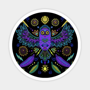 Tribal Totem Owl Magnet